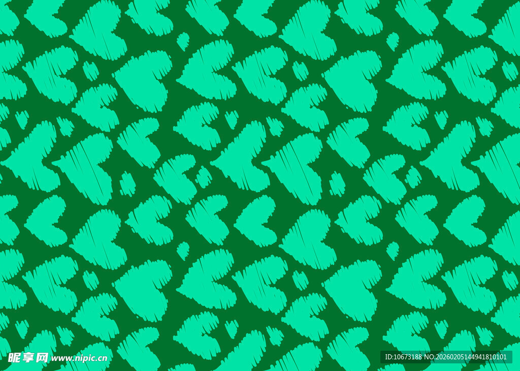 绿色心形图案背景纹理