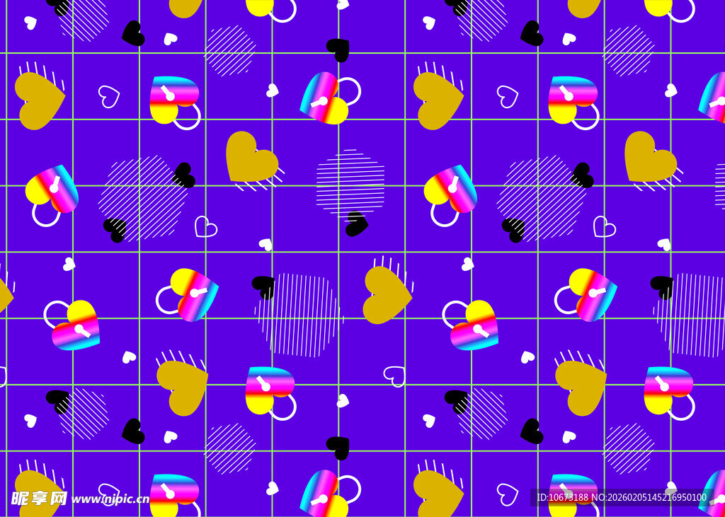 紫色卡通图案背景纹理