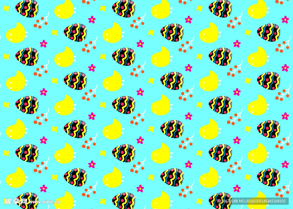 蓝色背景蜜蜂图案纹理