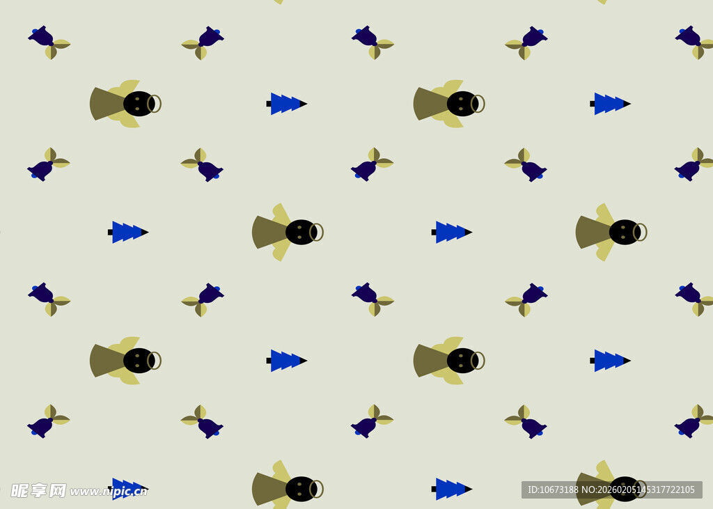 卡通图案无缝背景纹理