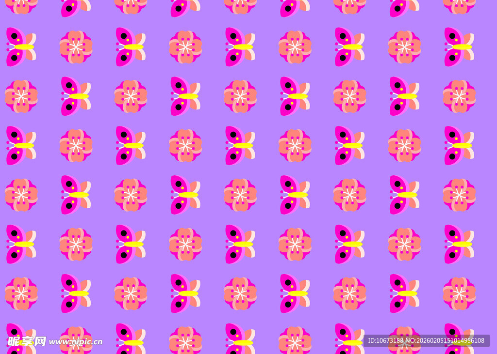 紫色花卉图案背景纹理