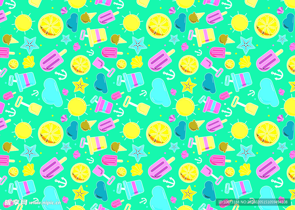 多彩糖果图案背景