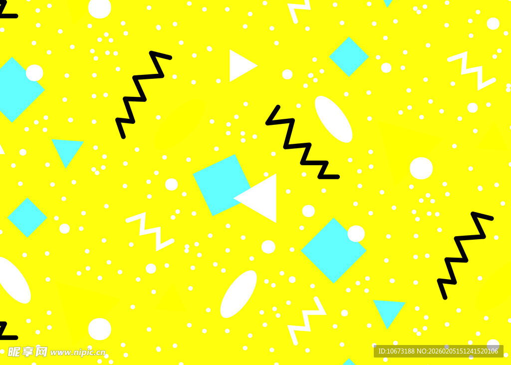 黄色活力几何图案背景