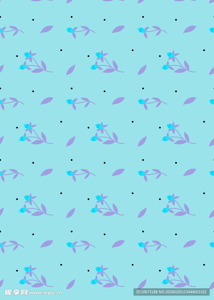 浅蓝色海洋生物图案背景