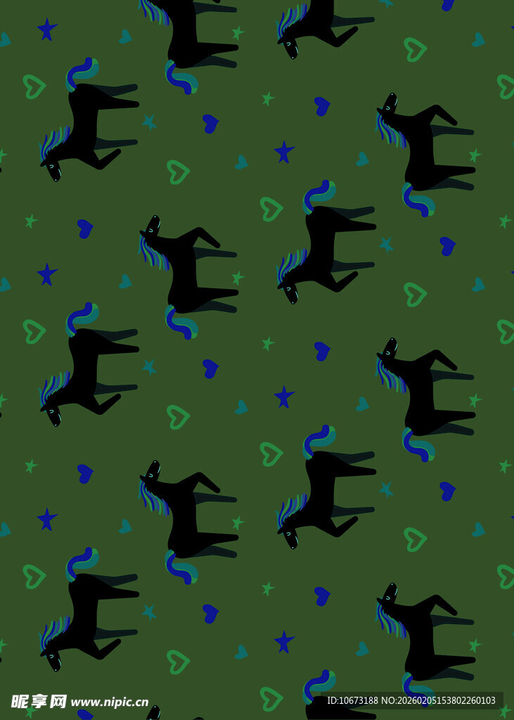 青蛙图案背景的重复剪影