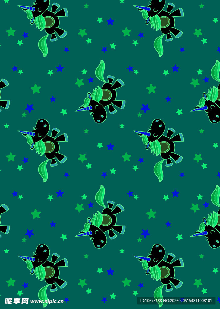 绿色底花卉图案背景纹理