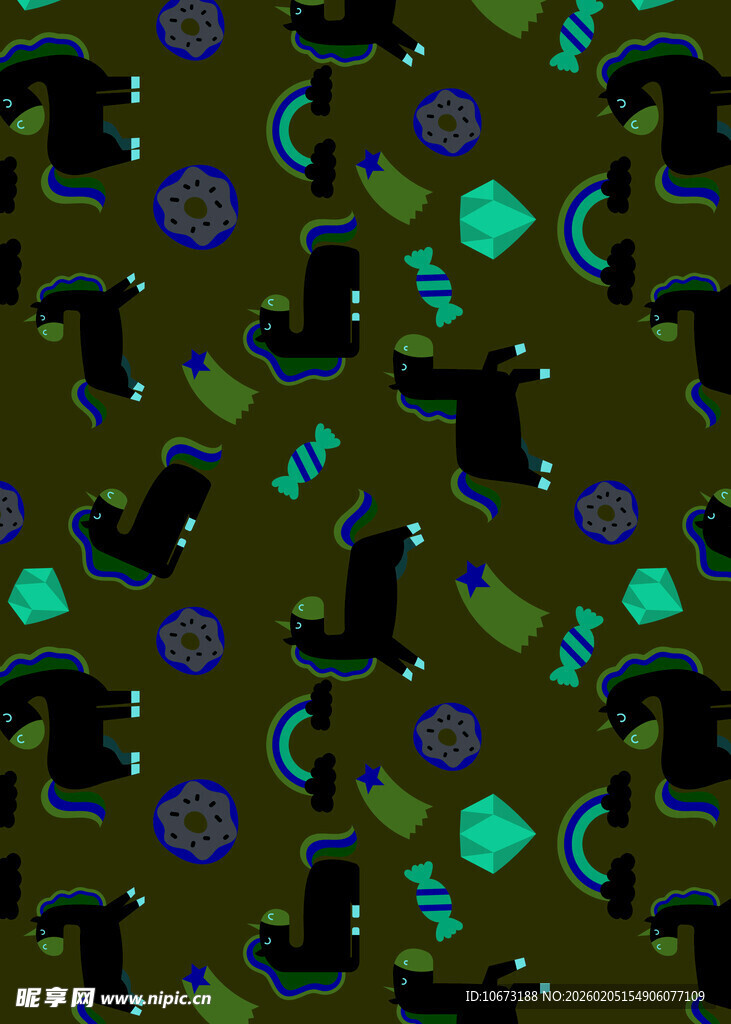 卡通风格机器人图案背景