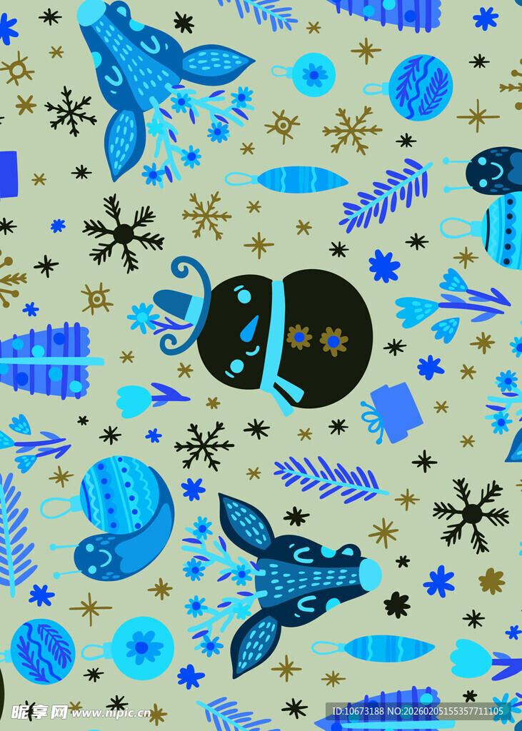 海洋生物图案的可爱背景