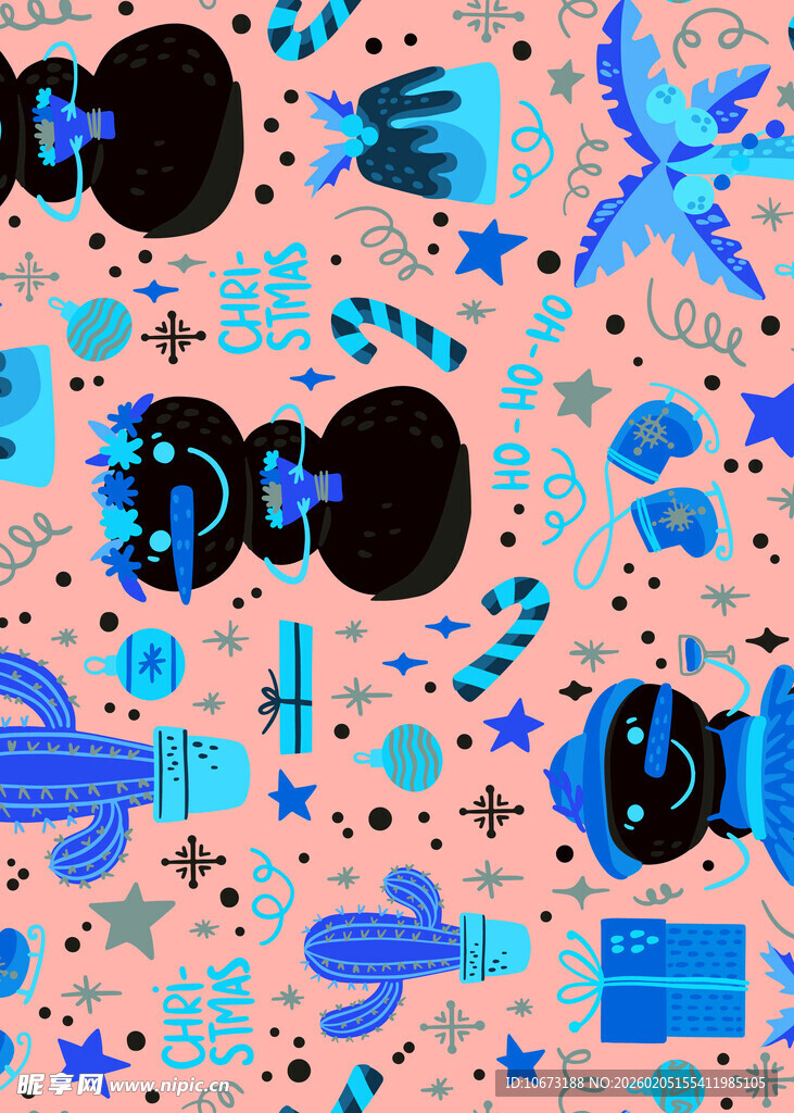 多彩卡通乐器图案背景