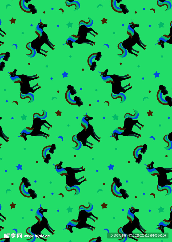 绿色背景上的黑色图案纹饰