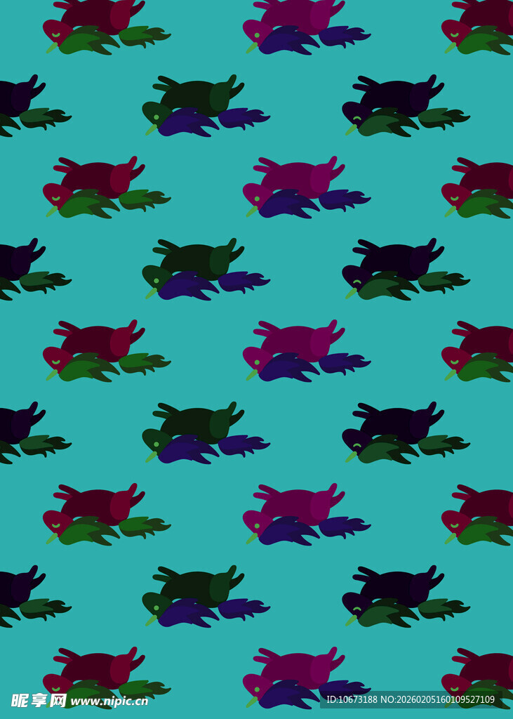 多彩青蛙图案背景纹理