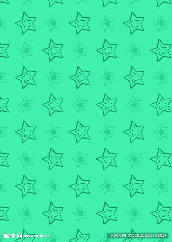 绿色星星图案无缝背景