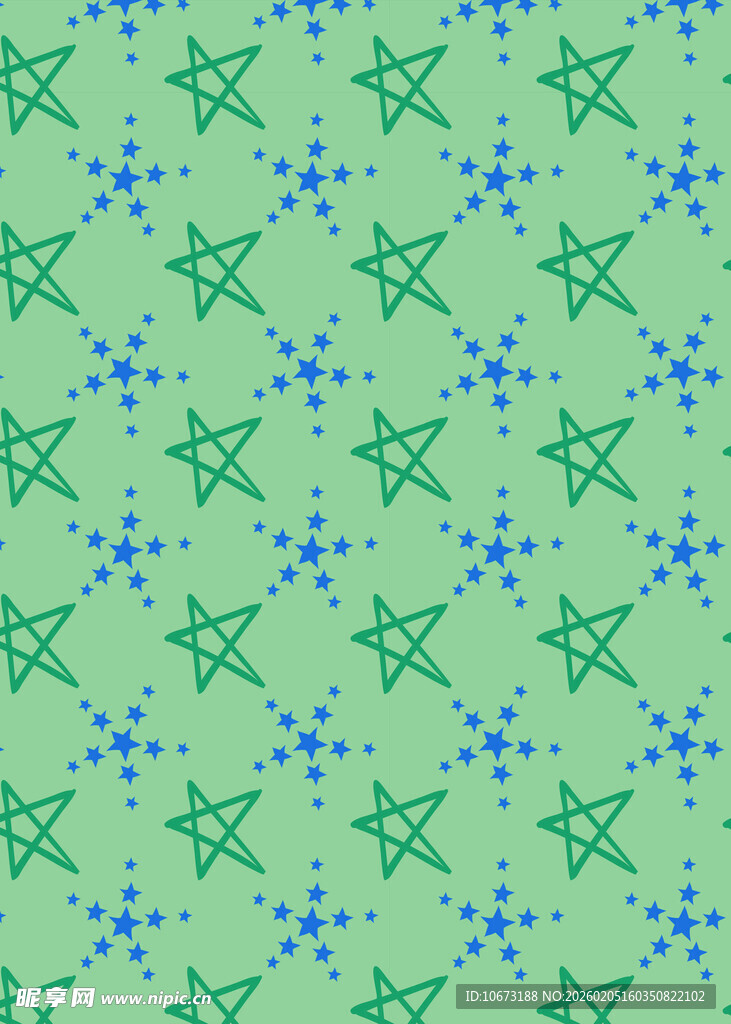 绿色星星图案背景纹理
