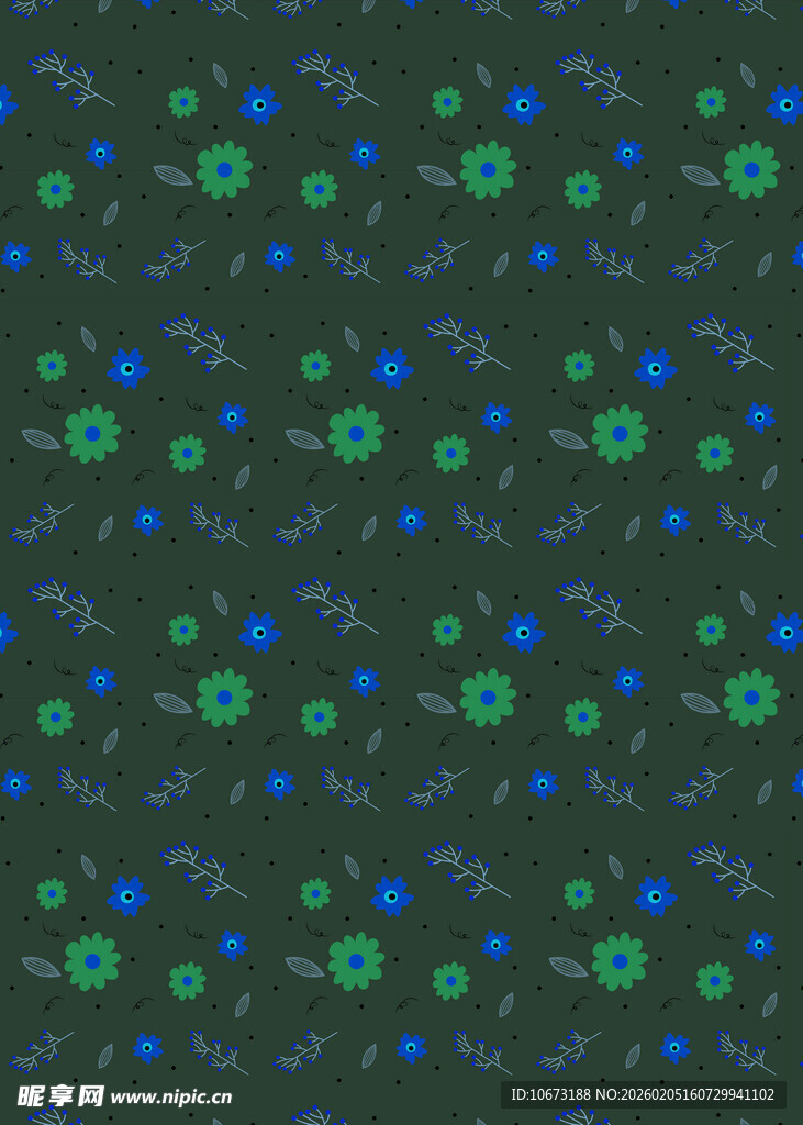 深绿底蓝绿图案纹理背景