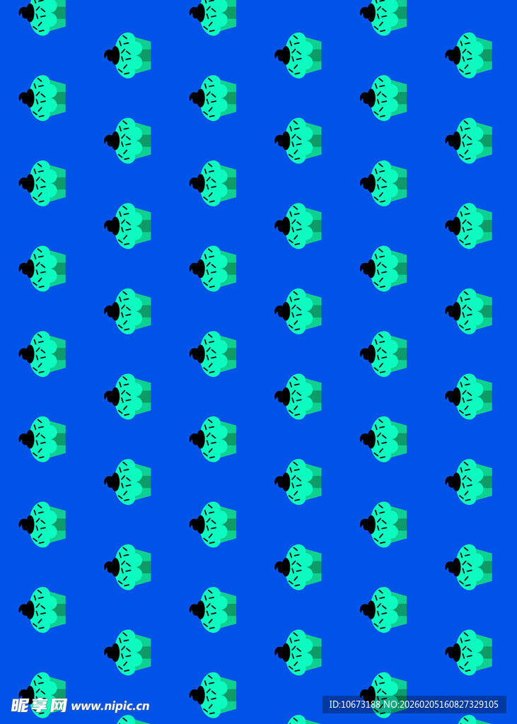 蓝色底小图案重复纹理背景