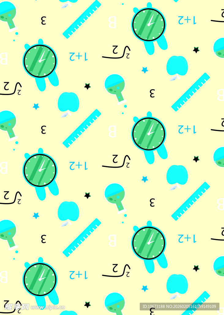 清新卡通风格水果图案背景