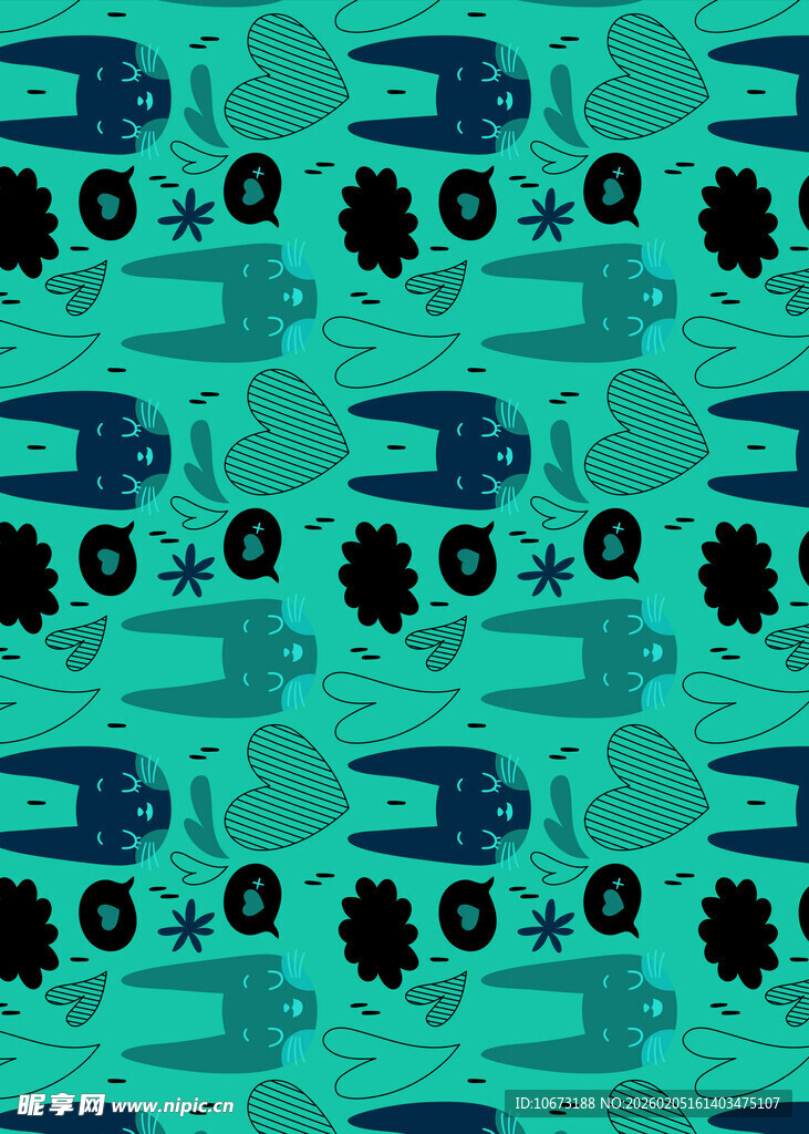 蓝绿迷彩图案背景