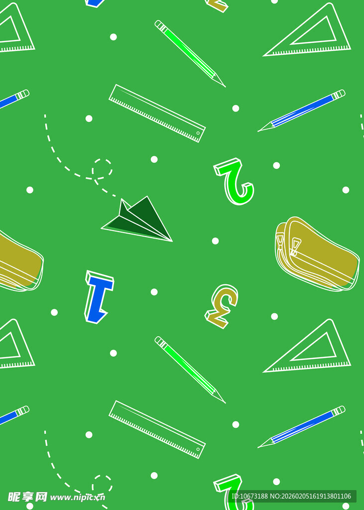 数学元素无缝背景图案