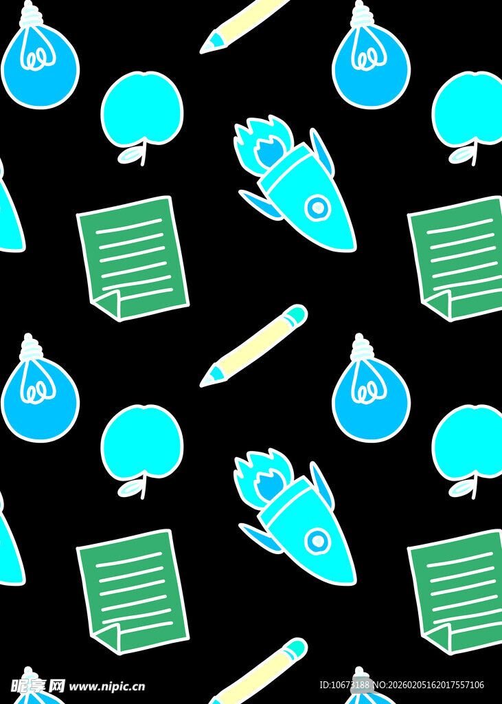 科学元素无缝图案背景