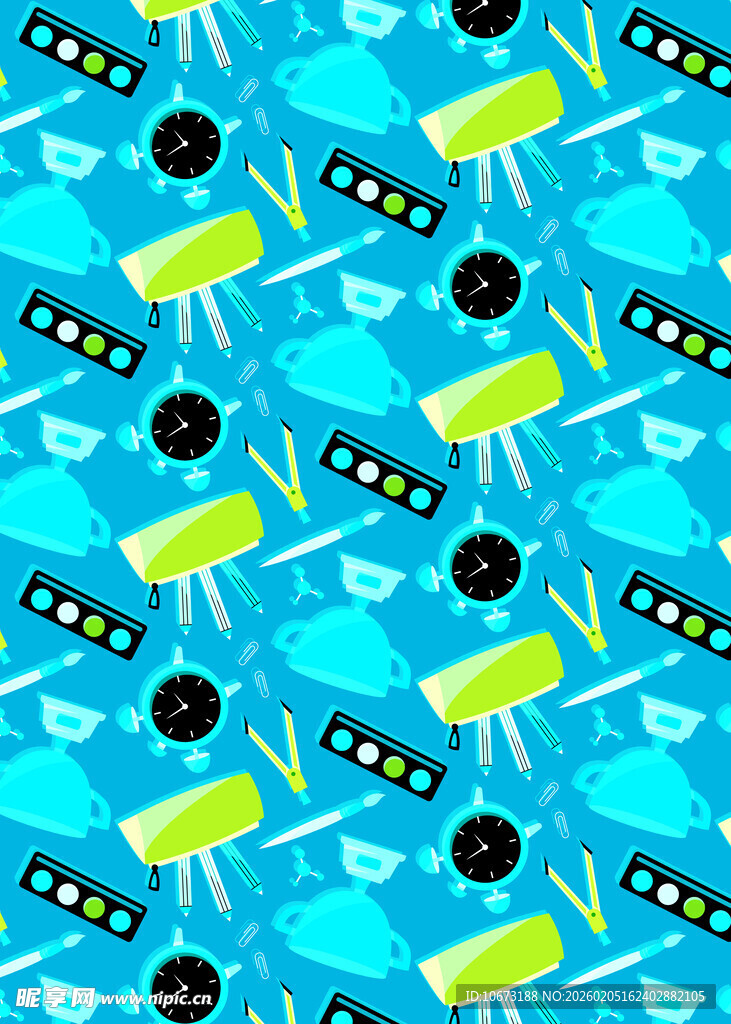 海洋主题卡通图案背景