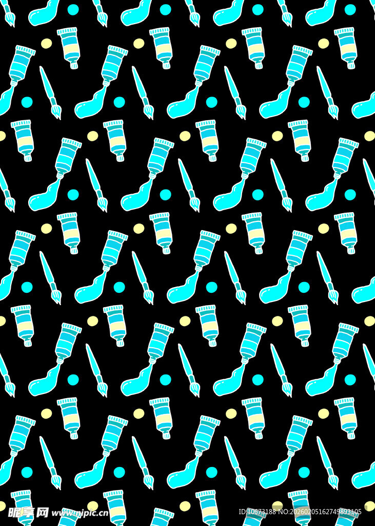 蓝色工具图案无缝背景