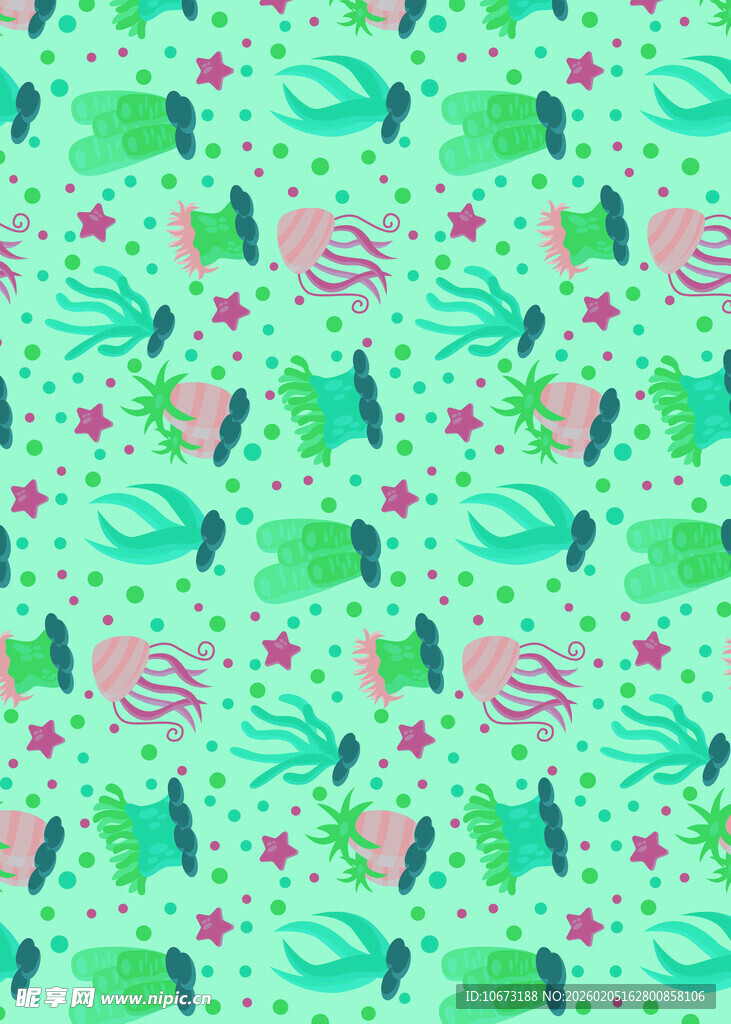 绿色海草图案背景