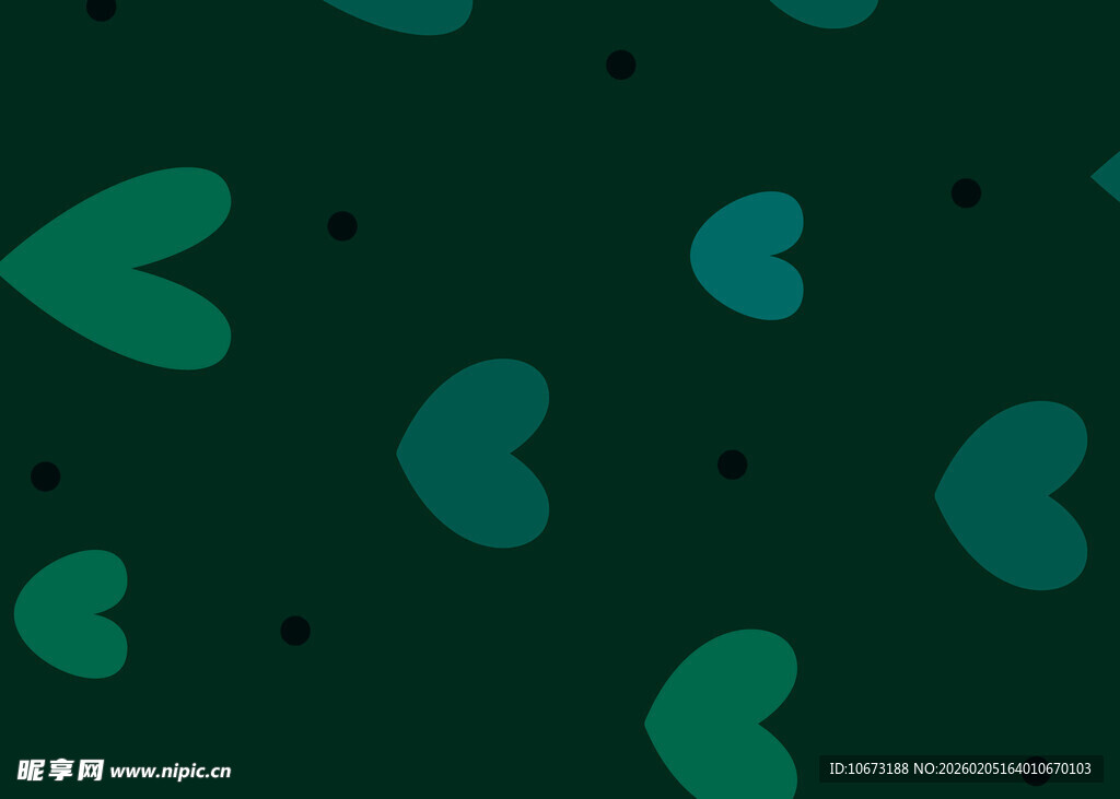 绿色心形图案背景纹理