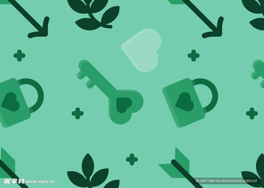 绿色清新图案背景设计