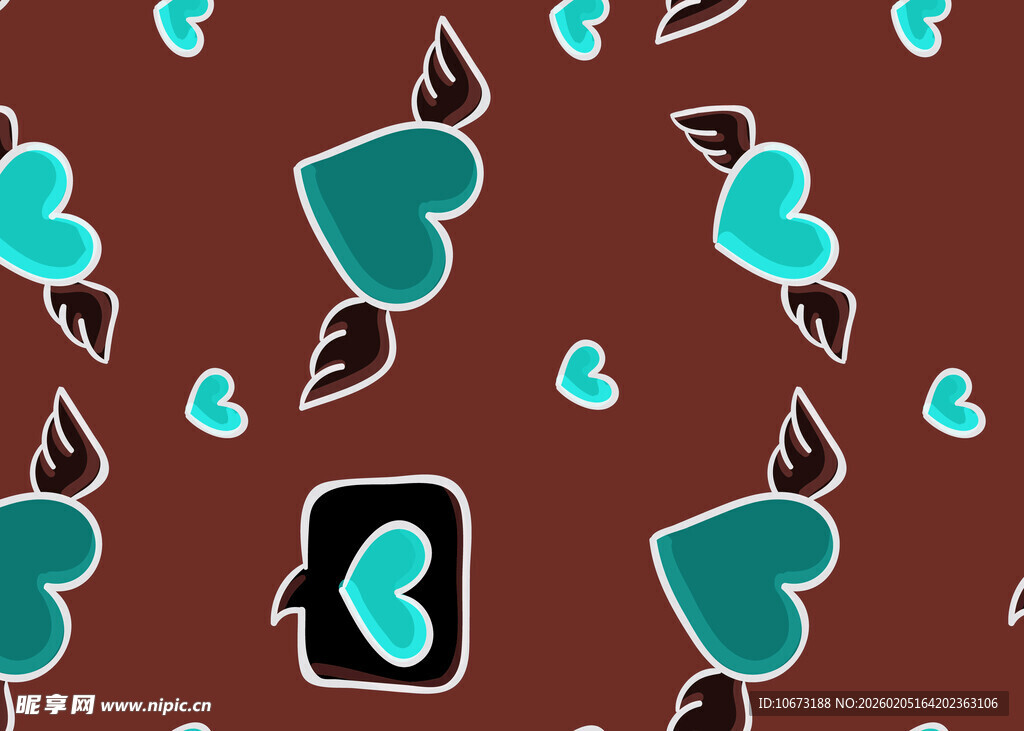 爱心箭头图案背景设计