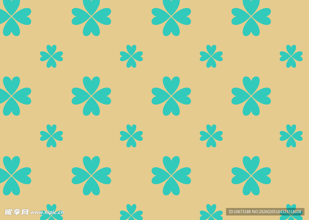 四叶草图案背景纹理