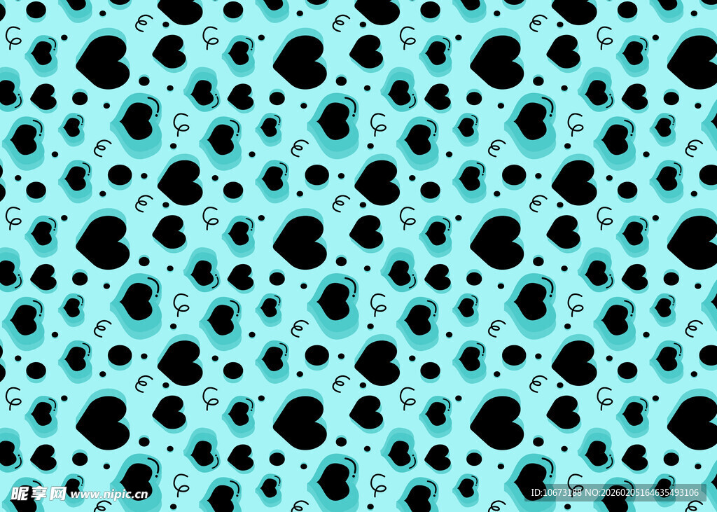 蓝底黑点抽象纹理图案