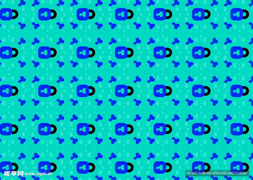 蓝绿相间几何图案背景