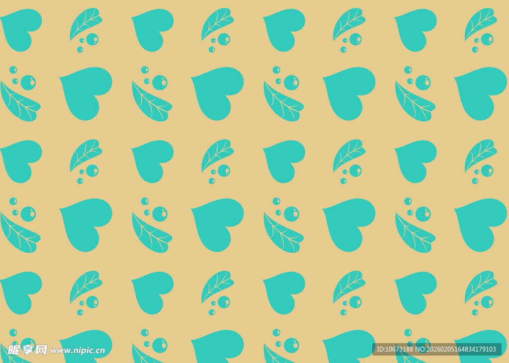 蓝绿色动物脚印图案背景