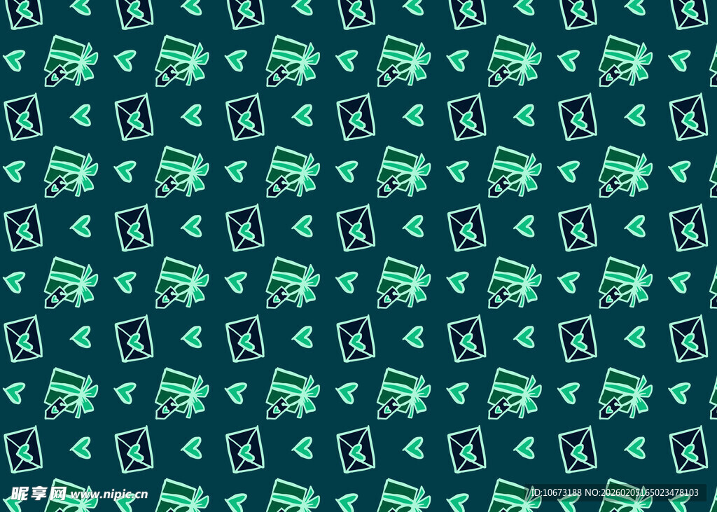 绿色礼物图案背景纹理
