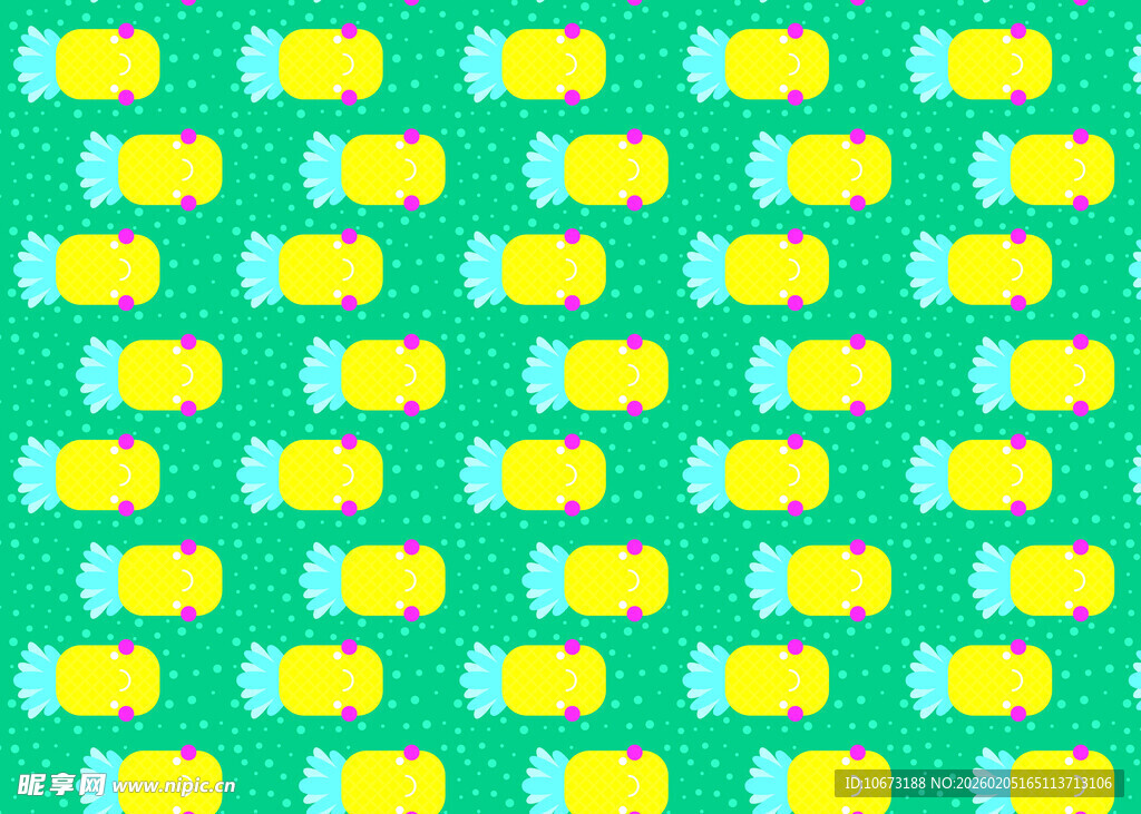 绿底黄图案几何纹理背景