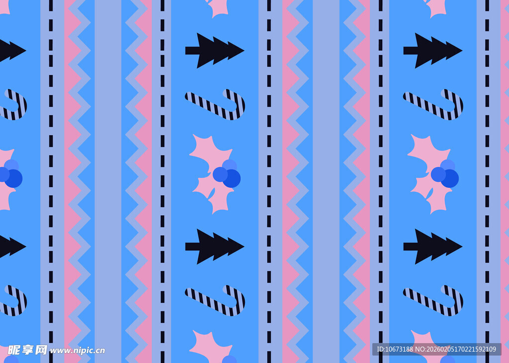 蓝色几何图案民族风纹理