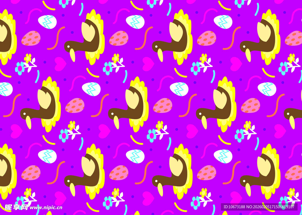 紫色背景香蕉图案设计