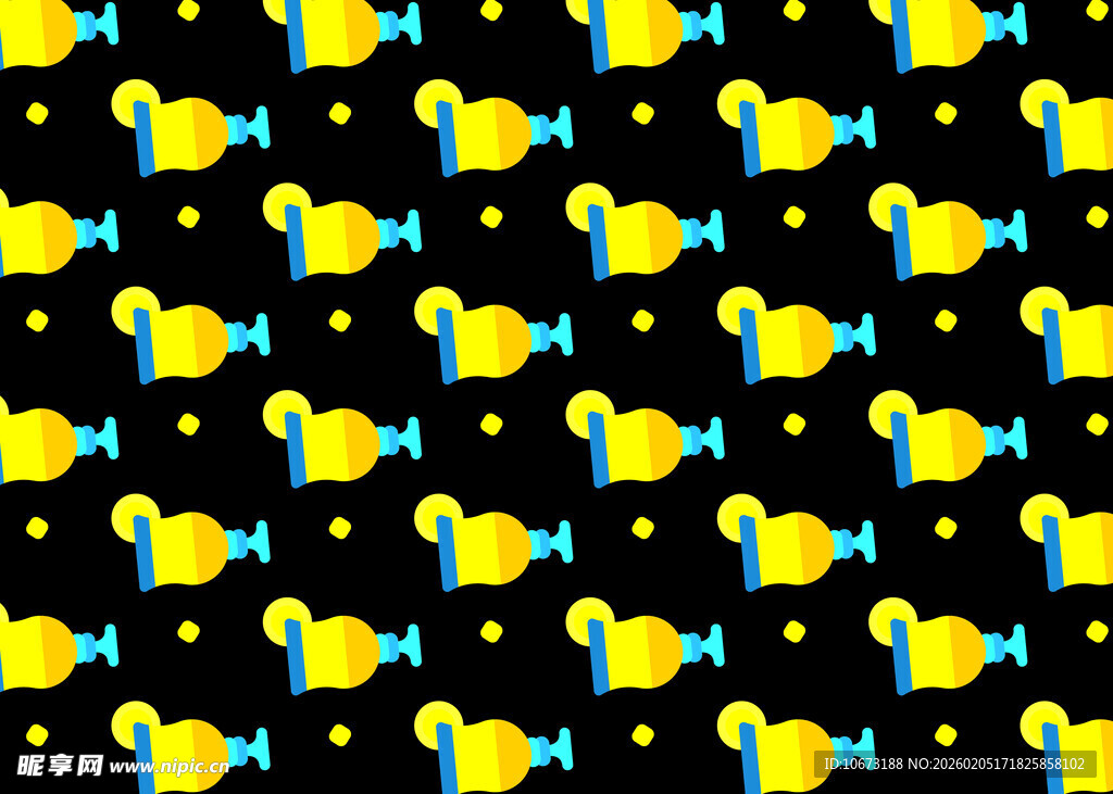 黄色小鱼图案背景纹理