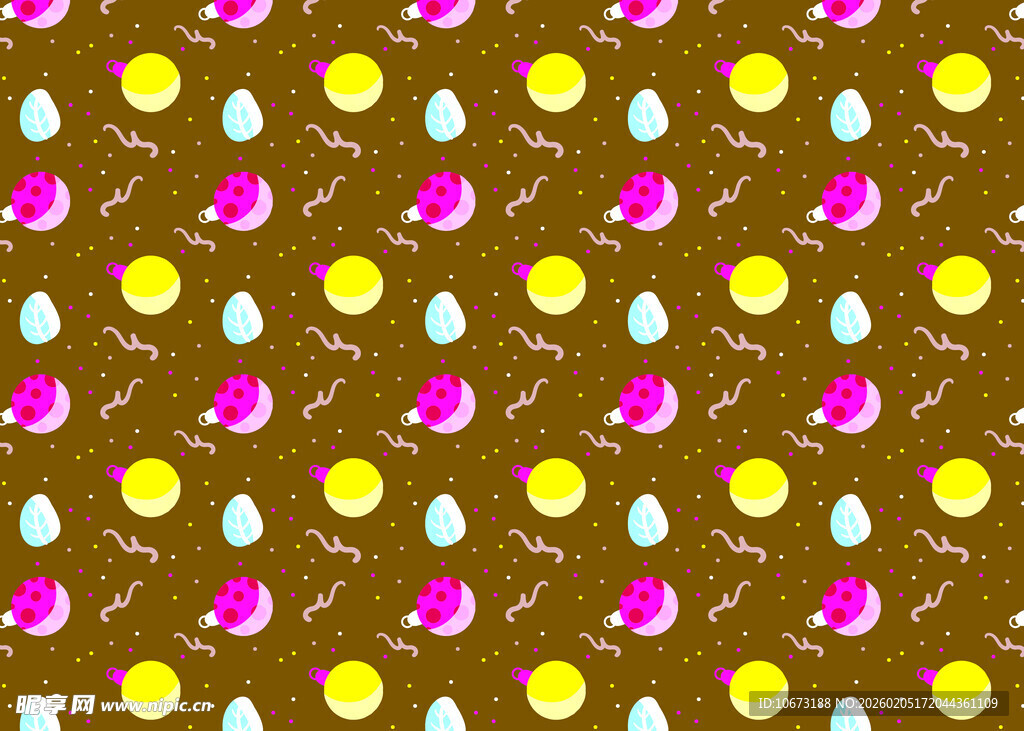 多彩波点图案背景