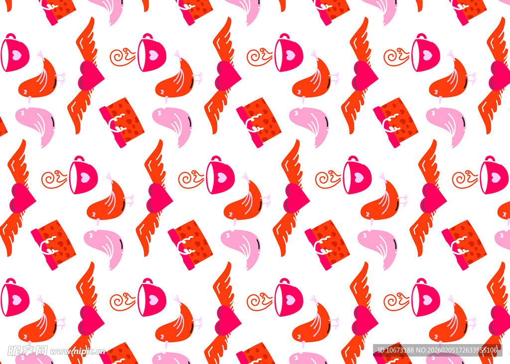 多彩字母图案无缝背景