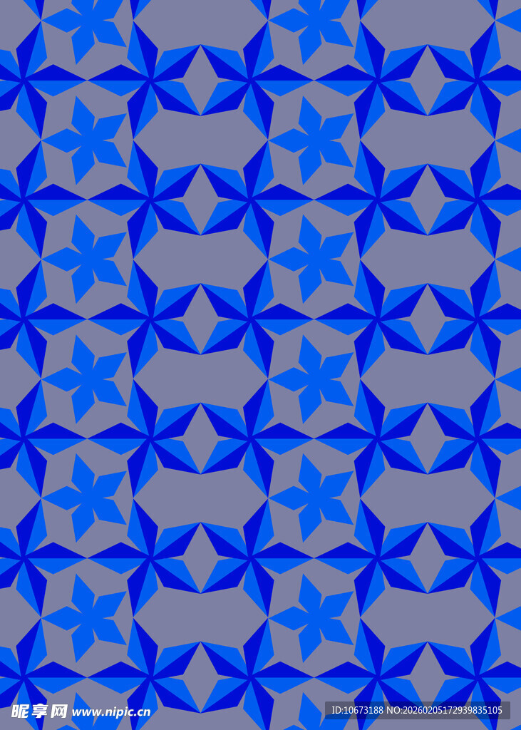蓝色几何图案无缝纹理背景