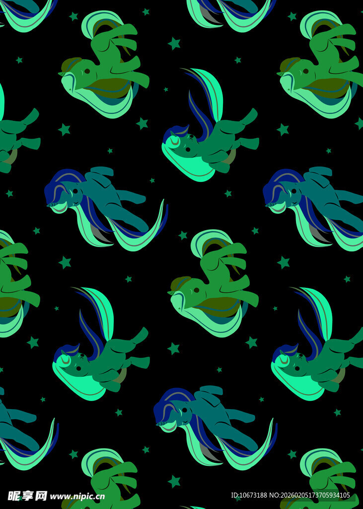 海洋生物图案背景