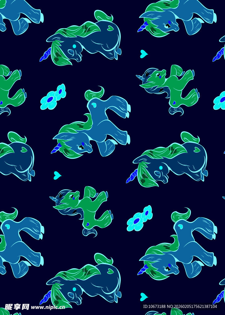 梦幻恐龙图案背景