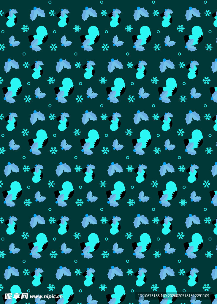 蓝绿相间抽象图案纹理