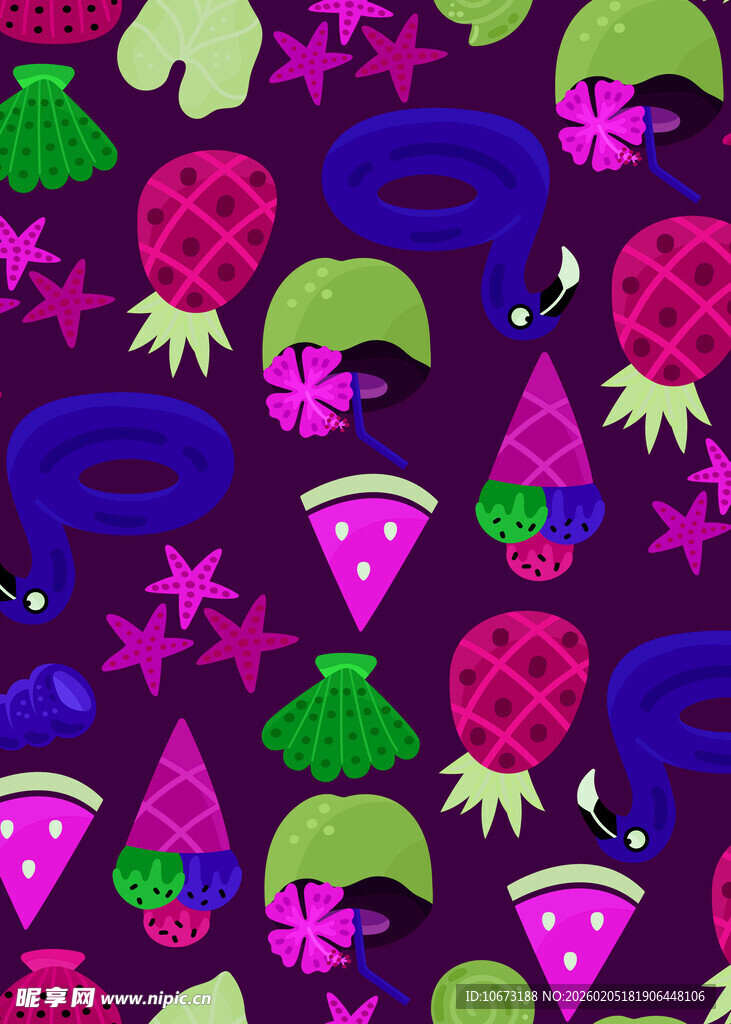 缤纷水果图案背景