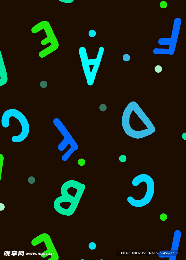 多彩字母图案背景