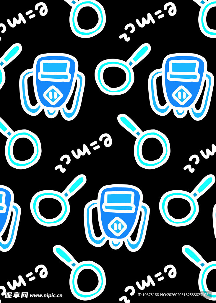 科技元素无缝图案背景