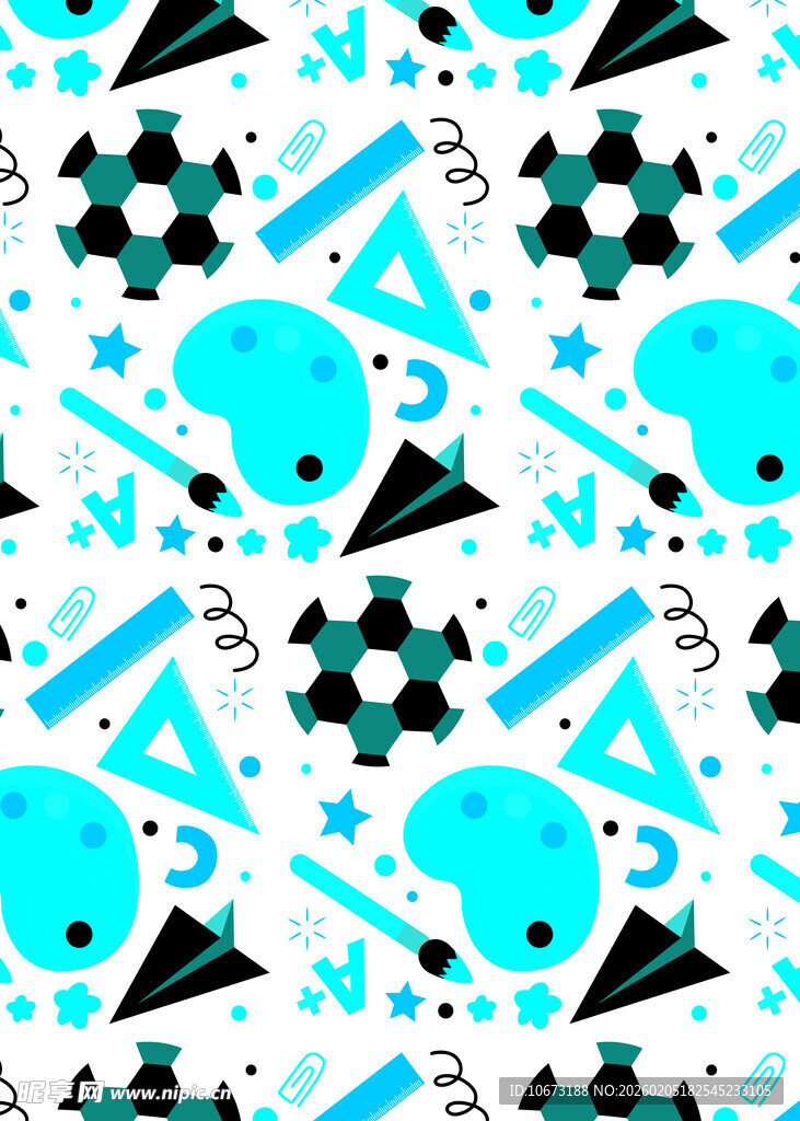 几何图案拼接的多彩背景