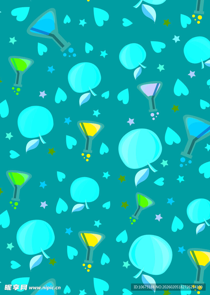 多彩气球派对图案背景