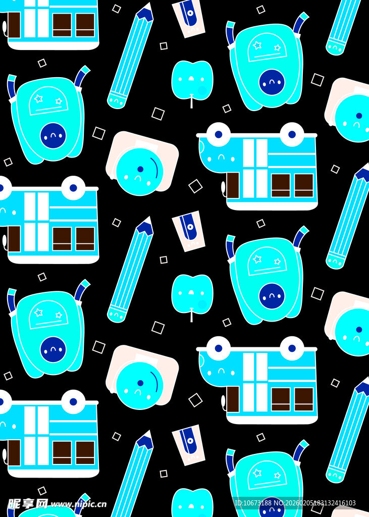 医疗元素无缝图案设计